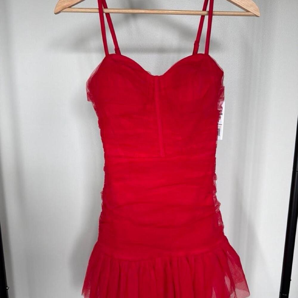 NEW! Dear Moon Red Mini Corset Dress Size 1